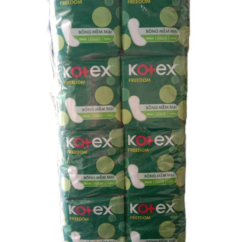  8 gói băng vệ sinh Kotex mặt bông siêu thấm freedom không cánh 