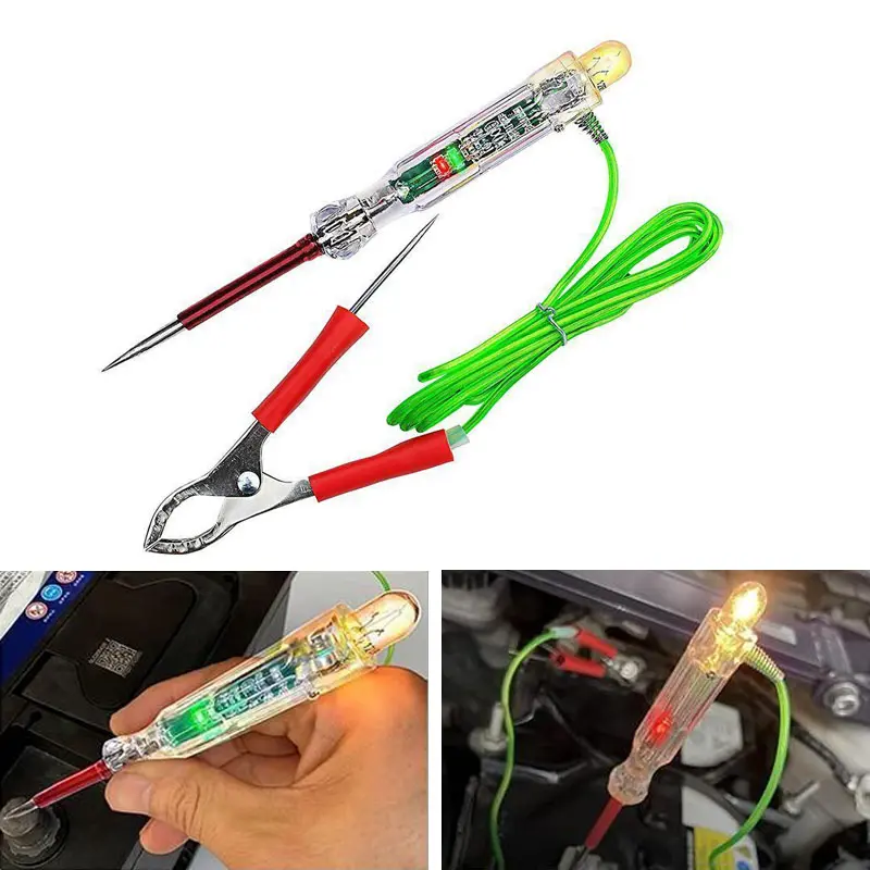 Penguji Litar LED Automotif, Lampu Ujian 6-24V, Dengan Dwi Kuar ...