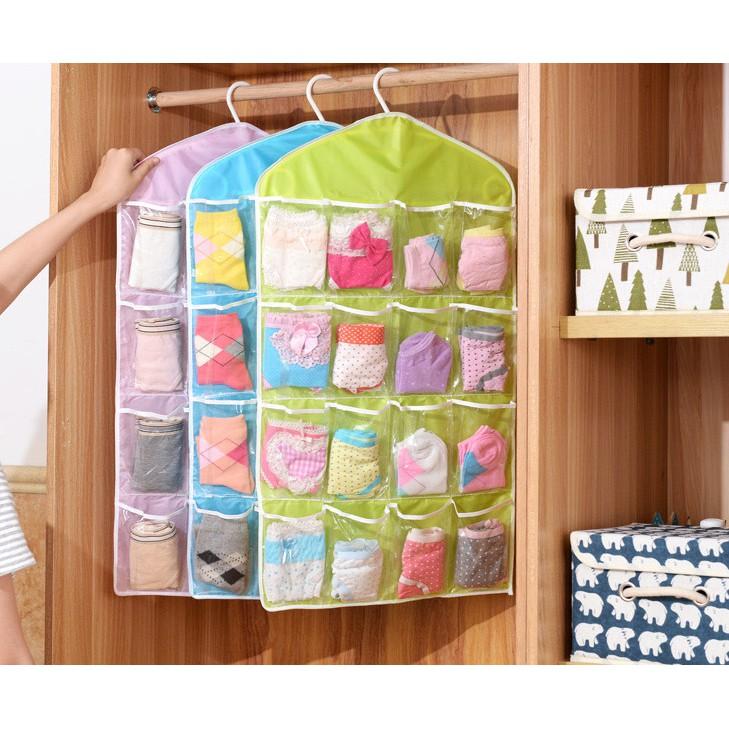 Túi Treo Đồ Thông Minh 16 NGĂN - Túi Đựng Tiện Ích Treo Tủ Đựng Đồ Lót, Tất, Phụ Kiện 3