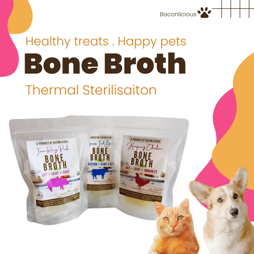 Bone Broth for Cats and Dogs. Beef Bone Broth, Pork Bone Broth, Chicken Bone Broth