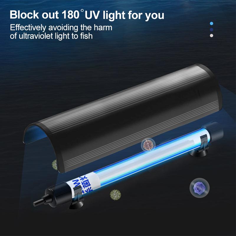 Product Introduction of CS 5W/7W/9W/11W/13W Aquarium UV Sterilizer Lamp Light Water Cleaner for Fish Tank Lamp Fish Pond Sterilization Lamp Ultraviolet Filter Clarifier Water Disinfection Treatment #436397 73