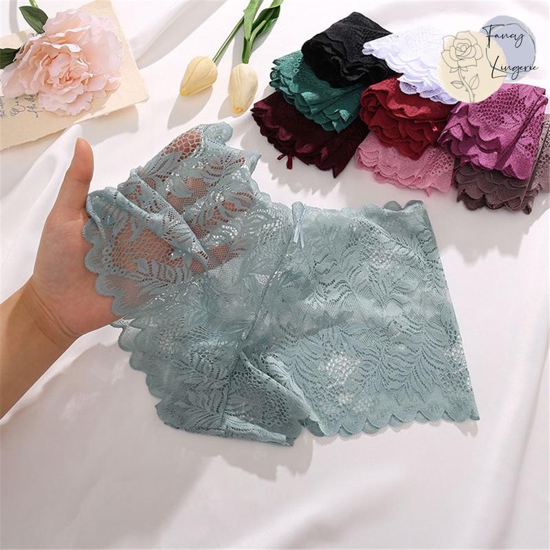 Quần Lót Ren, Không Đường May, Thoải Mái, Quần Tam Giác, Đáy Bằng Bông, Thân Thiện Với Làn Da, Mềm Mại, Màu Trơn Mỏng Và Thoáng Khí, Thích Hợp Cho Phụ Nữ, Đồ Lót 0
