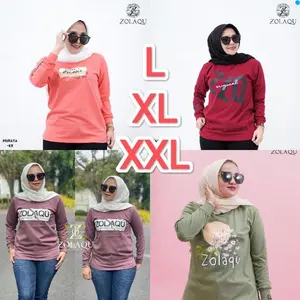 Kaos wanita ZOLAQU lengan panjang cotton combed 24s / kaos seragam zolaku murah / kaos zolaku viral CK_shoop fiyyacollection