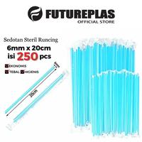 Gambar Futureplas Sedotan Steril 6mm 20cm Runcing / Sedotan Plastik / Sedotan Biru Isi 250 pcs - Biru 6*20cm dari Futureplas Offical Store Kab. Tangerang 1 Tokopedia