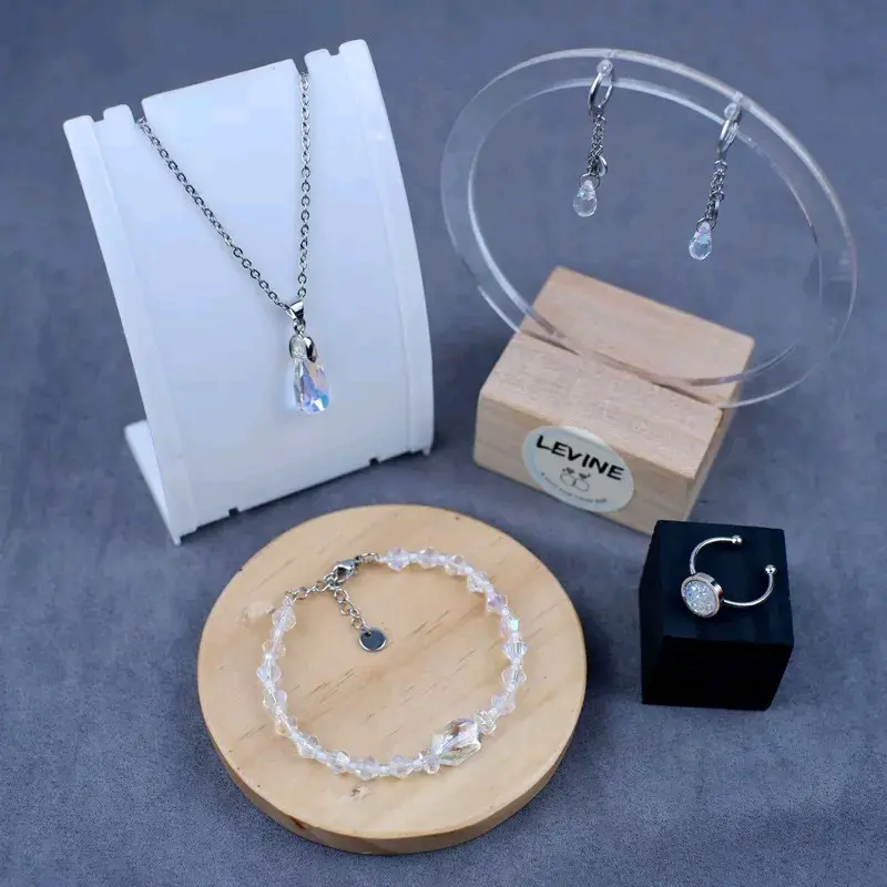 [Promo Big Sale] (paket 09) set perhiasan wanita permata kalung gelang cincin anting, hadiah kado untuk kekasih pacar keluarga saudara