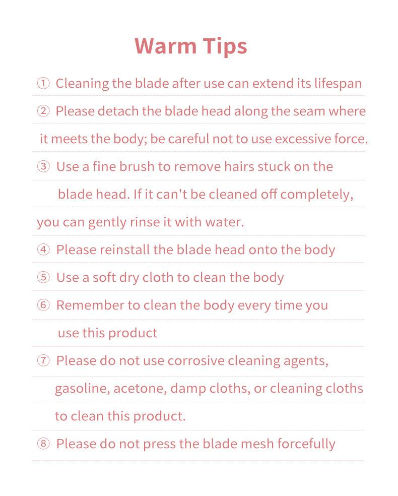 Product Introduction of Ladies Electric Shaving Machine Double Head Female Shaving Knife Female Armpit Hair Private Pubic Hair Household Hair Removal Knife Beard Knife 14