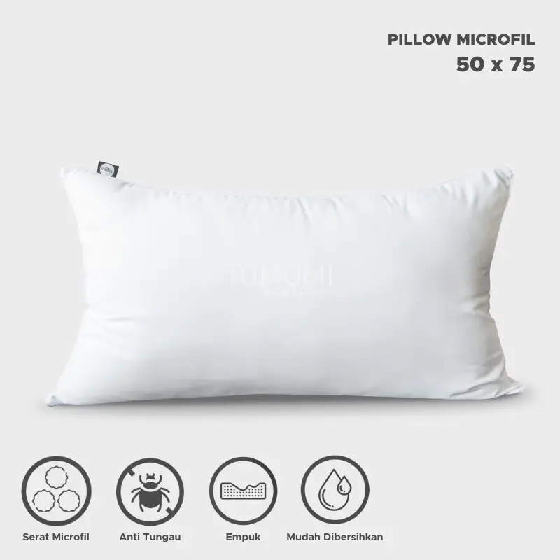 TOMOMI - PILLOW MICROFIL WHITE 50 X 75 Bantal adem Pillows & Bed Wedges hotel