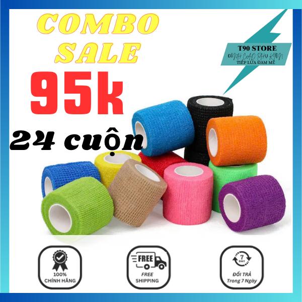 COMBO SIÊU SALE [ 10,24,48 & 120 CUỘN ] Băng keo thể thao  cuốn cổ chân, cổ tay tránh chấn thương hỗ trợ tập luyện thi đấu Sport Quấn Cổ Tay