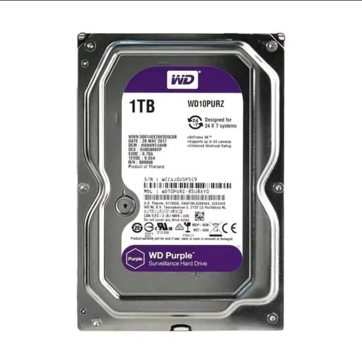 Hardisk 2TB/ 1TB/ 500GB WD Purple SATA 3.5 CCTV Sentinel 100% 0