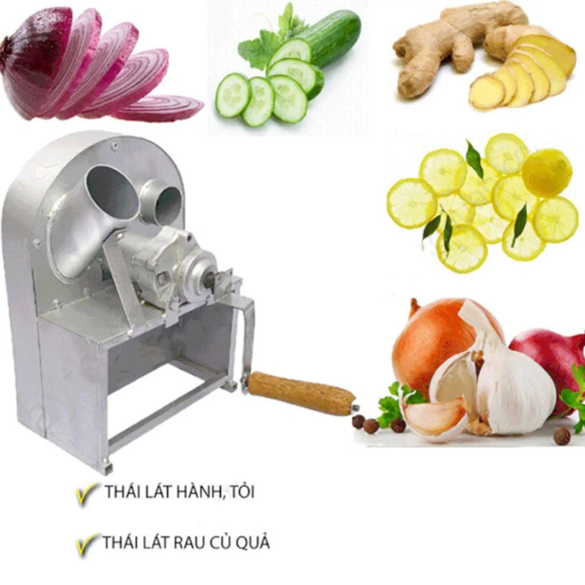 Máy thái hành,tỏi tay quay