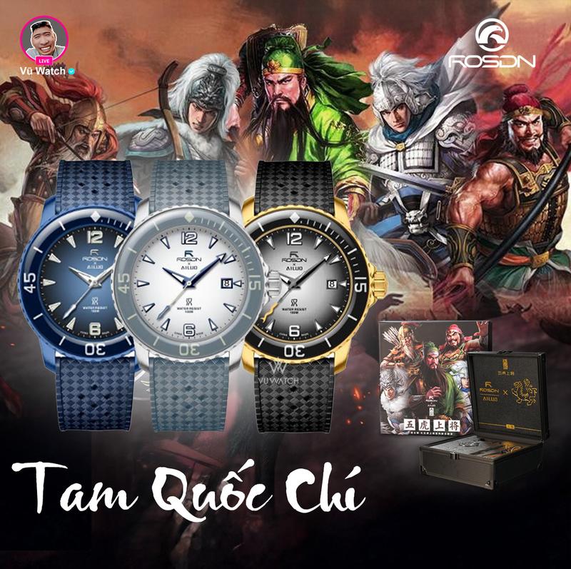 Đồng Hồ Nam ROSDN & AILUO Tam Quốc Chí  G2753 - [4648]