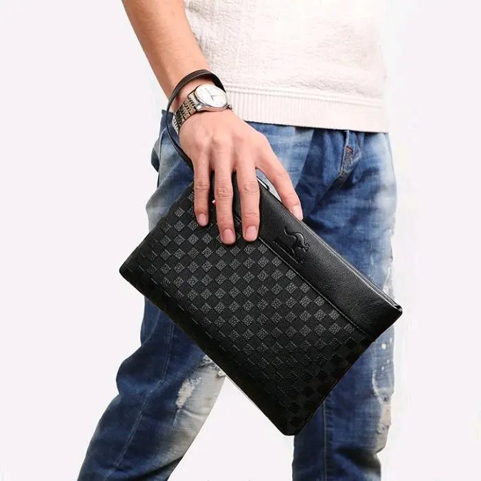 JTF2085-black Clutch Bag Dompet Pria Import Terbaru Polos 2