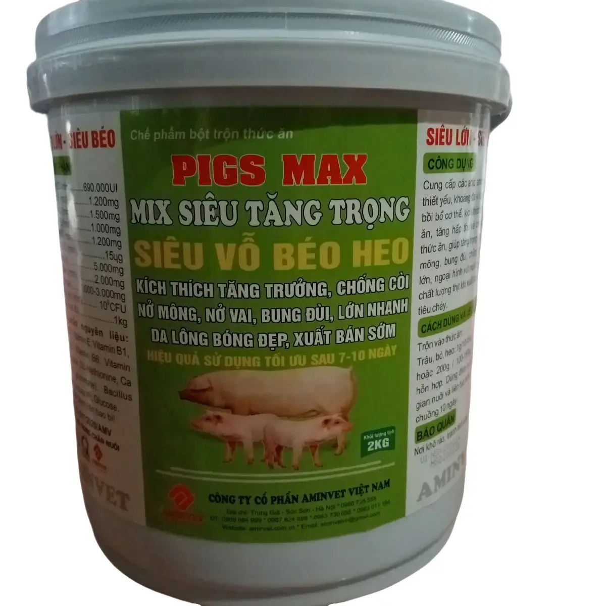 Mix Siêu tăng trọng, Siêu vỗ béo heo bột trộn 1kg, nở Mông vai ngoại hình đẹp
