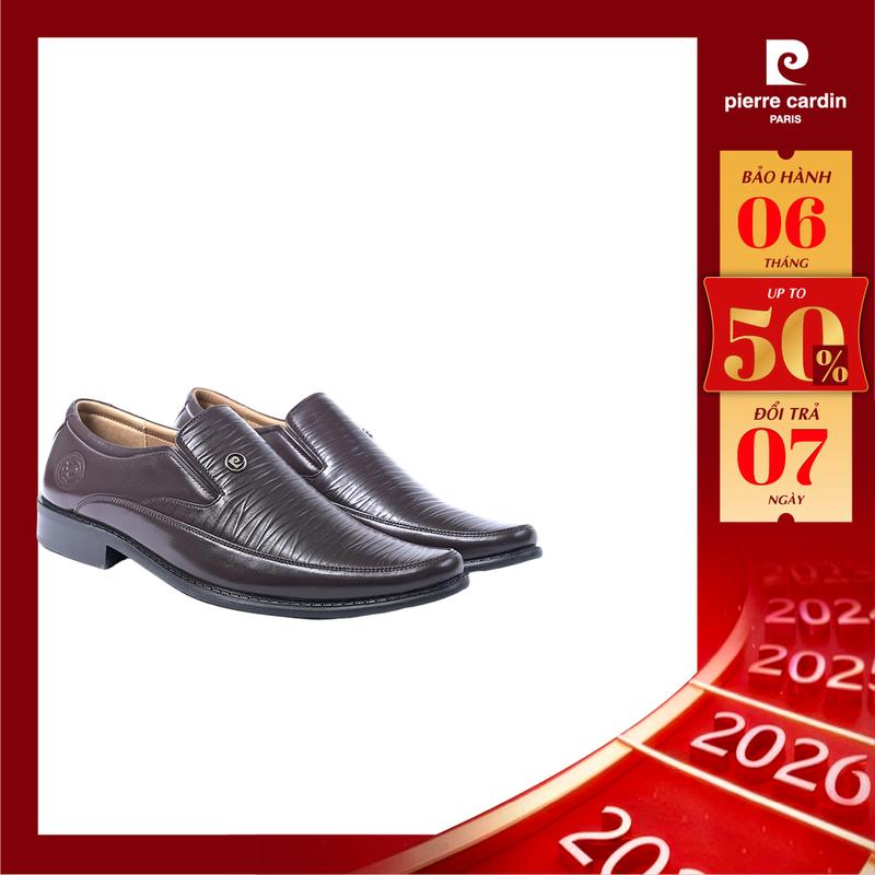 80 YEARS INDEPENDENCE DAY Pierre Cardin Giày tây nam PCMFWL 817 thiết kế họa tiết Da bò Nappa cao cấp đế cao su chống trơn trượt khóa logo hợp kim