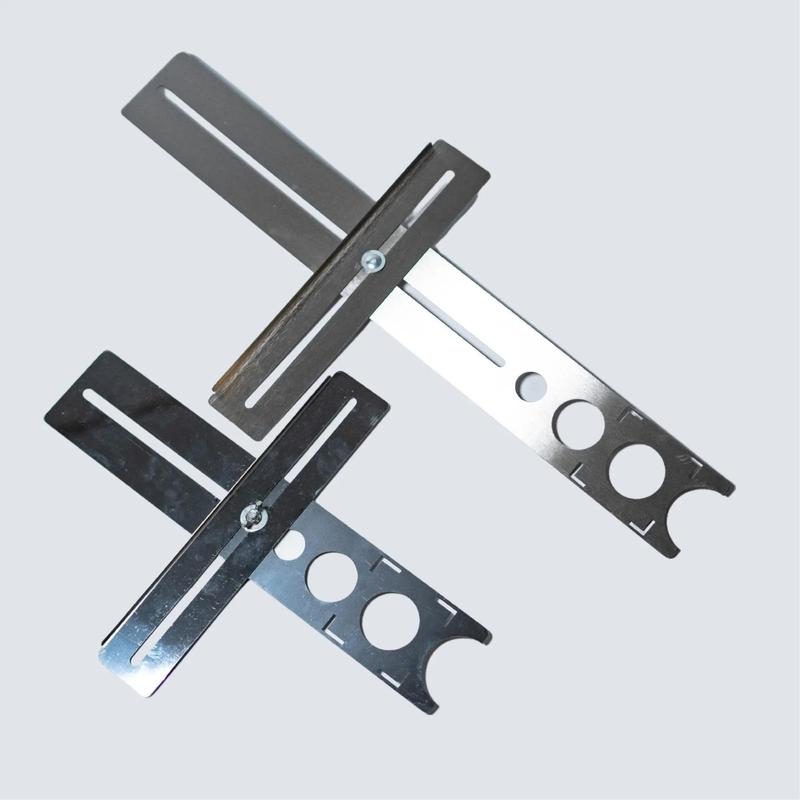 THƯỚC 2 KHÚC ĐỊNH VỊ KHOÉT LỖ GẠCH - chất liệu inox