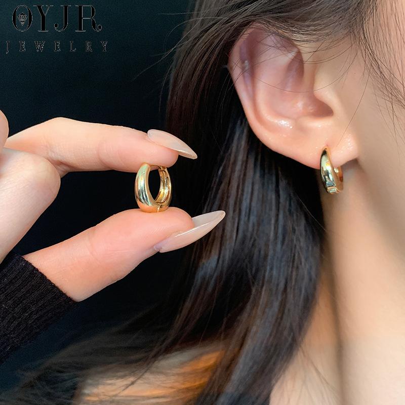 OYJR Khuyên Tai Tròn Khuyên Tai Titan Không Gỉ Hoa Tai Đẹp Cho Nữ