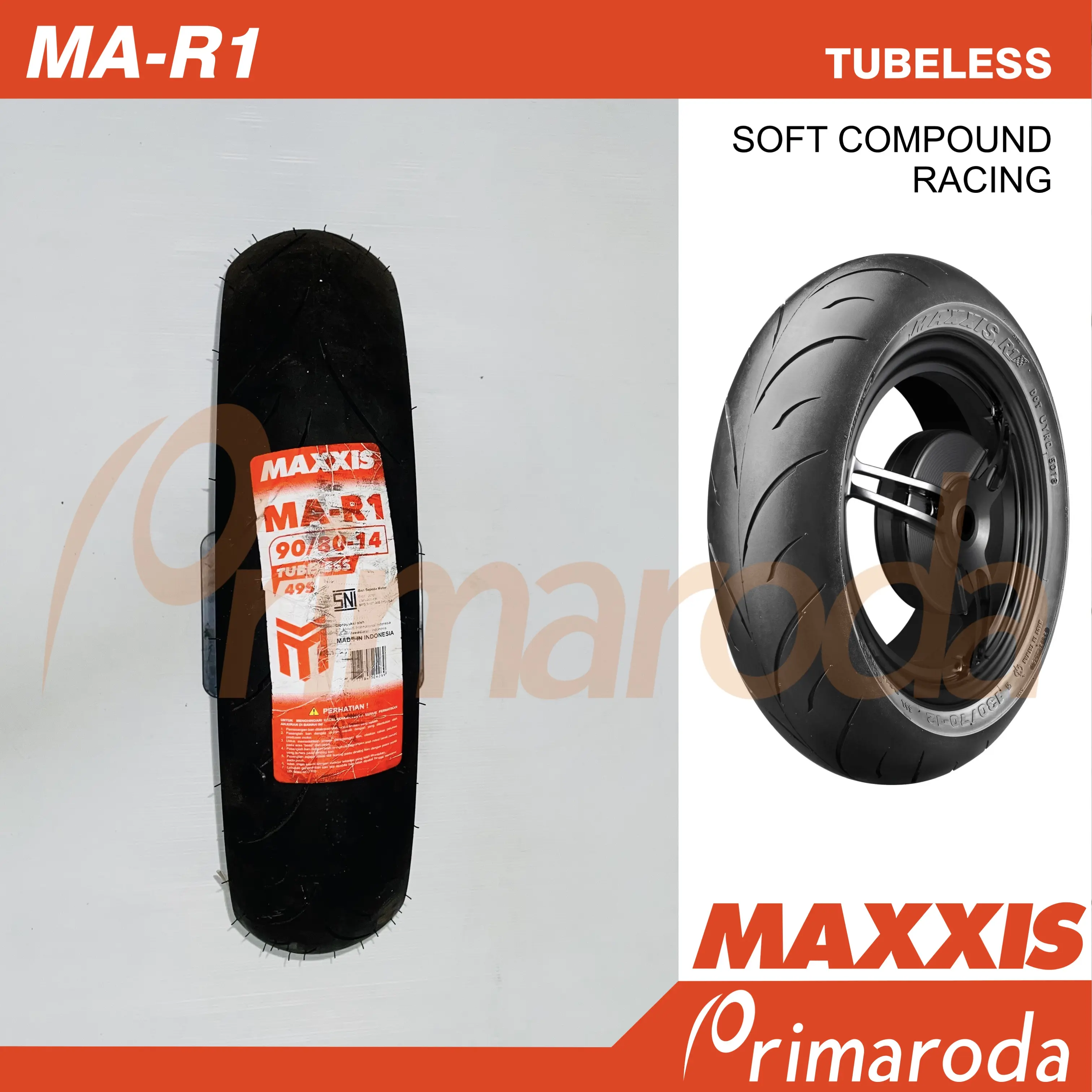 Ban motor MAXXIS MA-R1 90/80 Ring 14 Radial 90/80-14 Tubeless