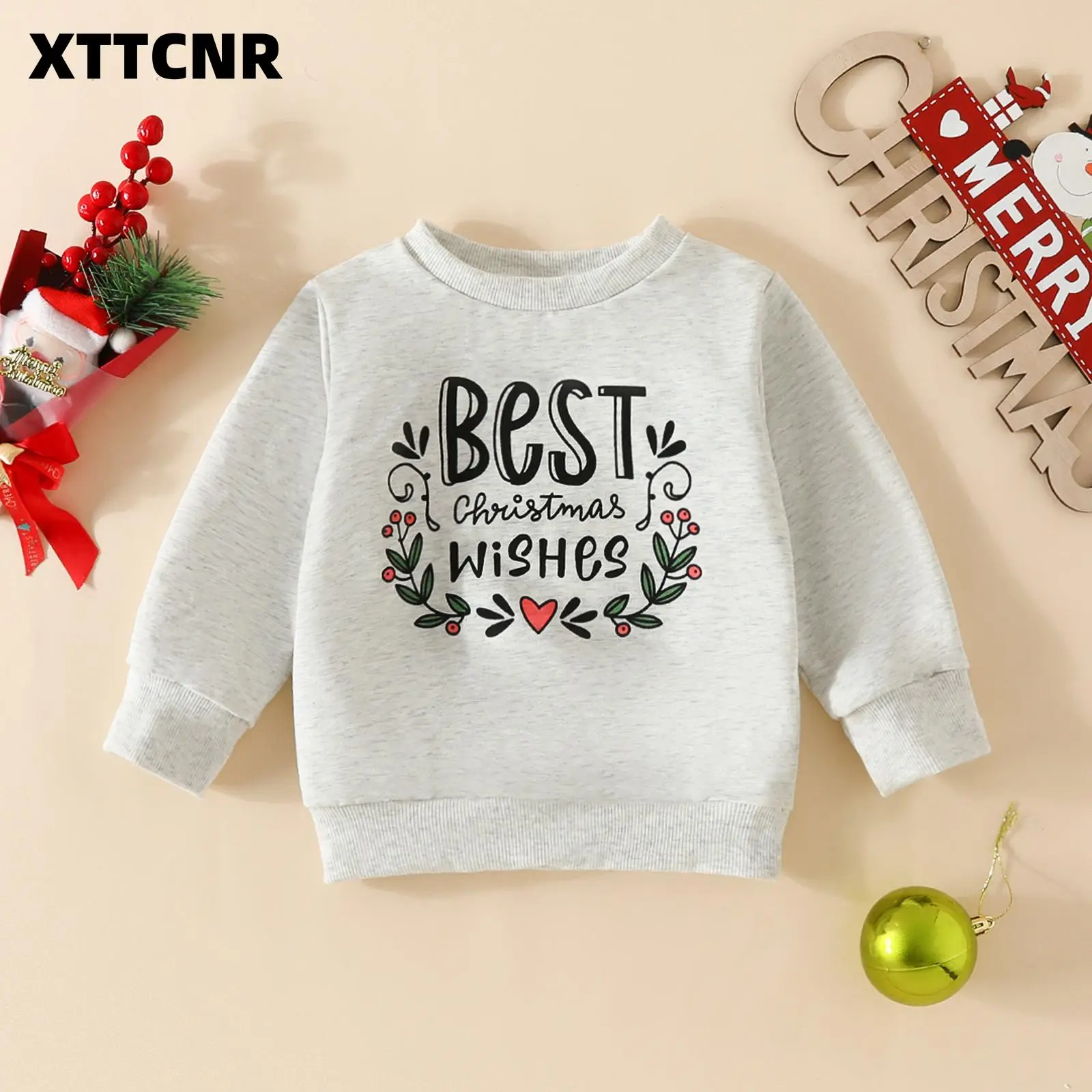 Toddler Girls Boys Sweatshirts Baby Clothes Letter Print Pullovers