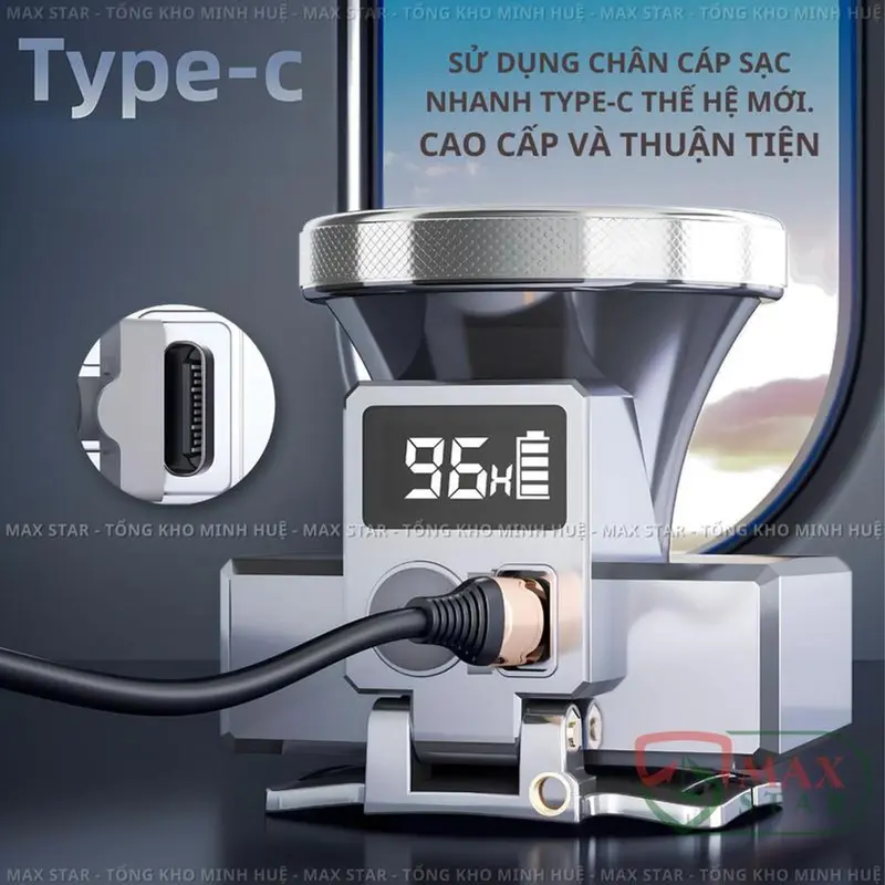 Đèn pin đội đầu siêu sáng chất lượng cao, chống nước, thời gian soi sáng lên tới 60 giờ tối đa cho mỗi lần sạc. Sử dụng chân cáp sạc TYPE-C cao cấp 6