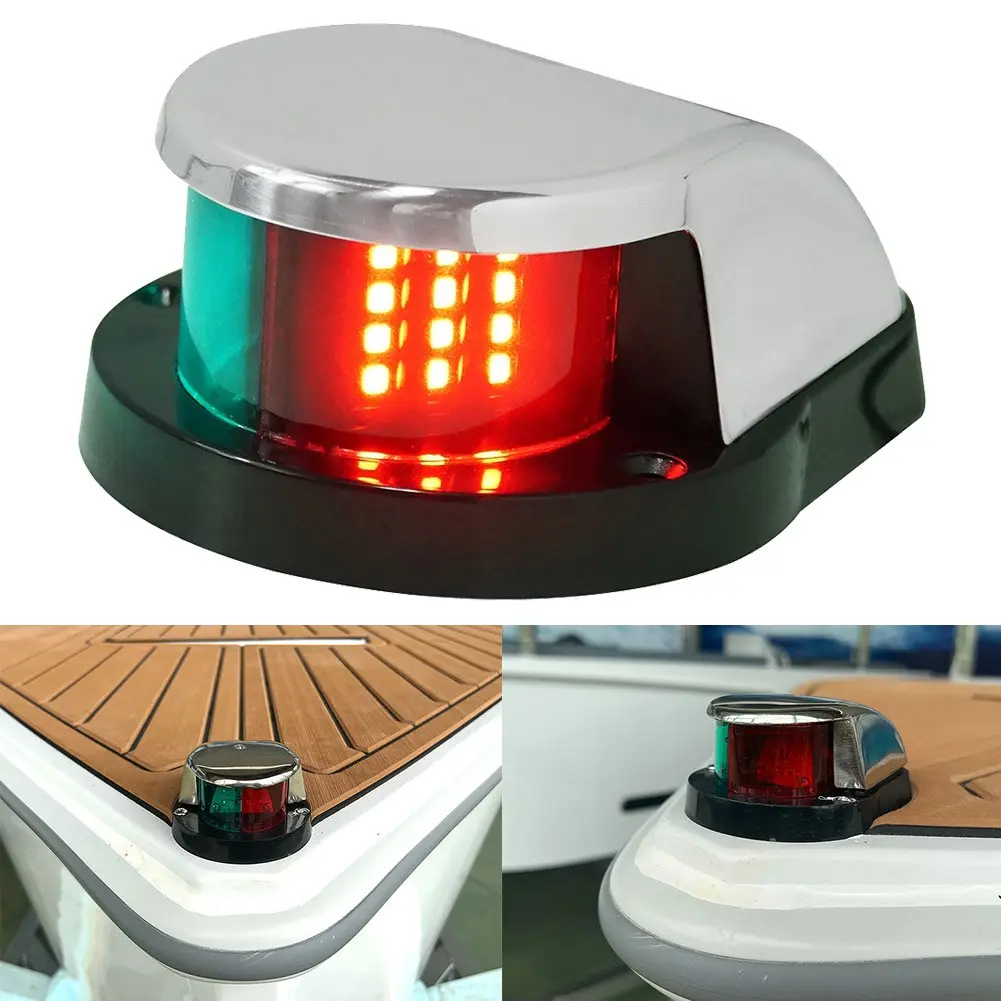 🌟10V-30V LED Bow Navigation Light Red Green Sailing Signal Lamp Marine For Boat
