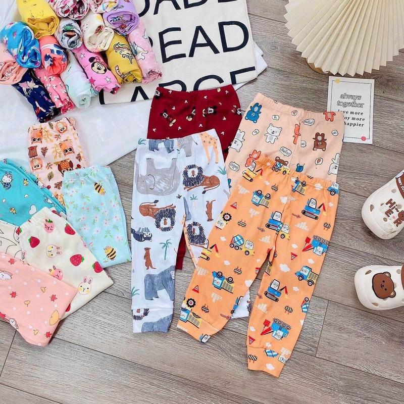 Sét 5 quần dài cho bé Size từ 6-20kg ( chất liệu vải cotton xuất dư ạ) 0