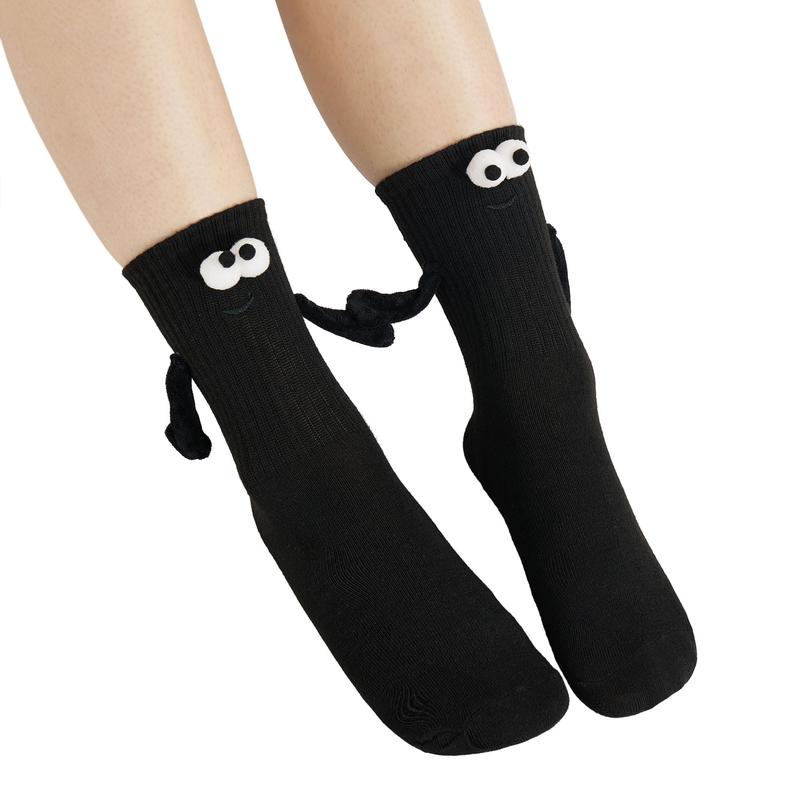 Couple Novelty Socks Cartoon Magnetic Holding Hands Socks Cute Elastic Walking Socks for Women Men Gift for Birthday & general Daily 2
