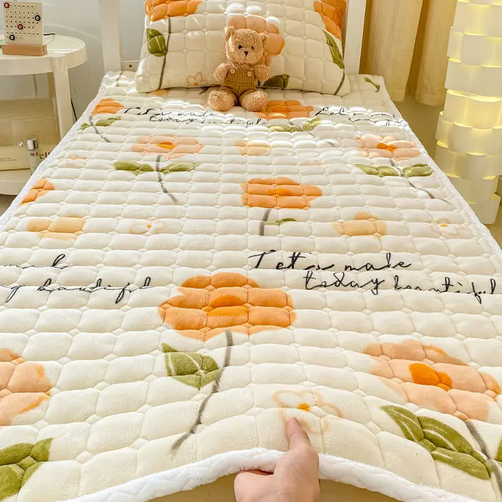 Đệm Nệm Sợi Sữa, Đệm Nằm, Đệm Gia Đình Và Ký Túc Xá, Thích Hợp Cho Sinh Viên, Nệm Đơn, Chăn Dày, Nệm Đệm Bông, Ga Trải Giường Nhung, Năm 2024 5