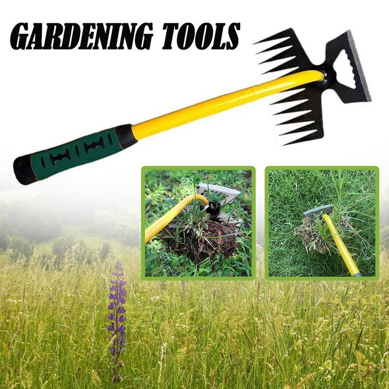 Product Introduction of 1pc Weeding Tool Garden Loosening Soil Eleven Tooth Tool Wild Root Shovel Manganese Digging F2F3 21