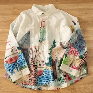 [ready stock]CHICMORE atasan kemeja motif unik terbaru dengan kancing sebaris dan variasi saku cantik