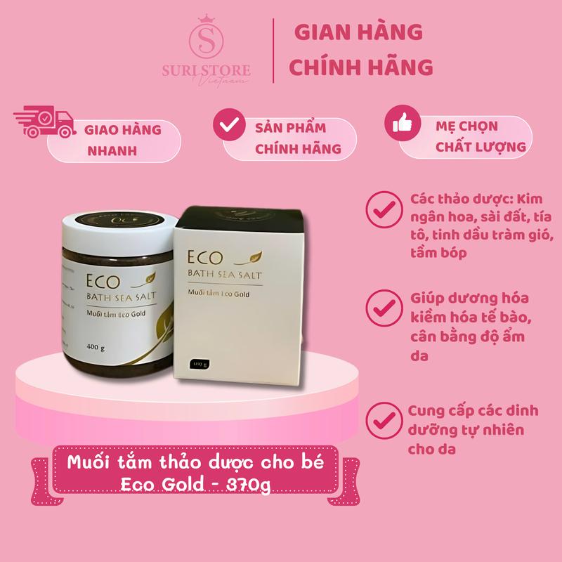 SURI STORE - Muối tắm thảo dược cho bé Eco Gold - 370g