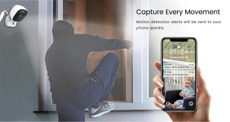Product Introduction of VIMTAG Mini Camera WIFI 4MP 2-Way Audio Color Night Vision 8X Zoom Auto Alarm Waterproof Outdoor Security Camera IP Surveillance 21