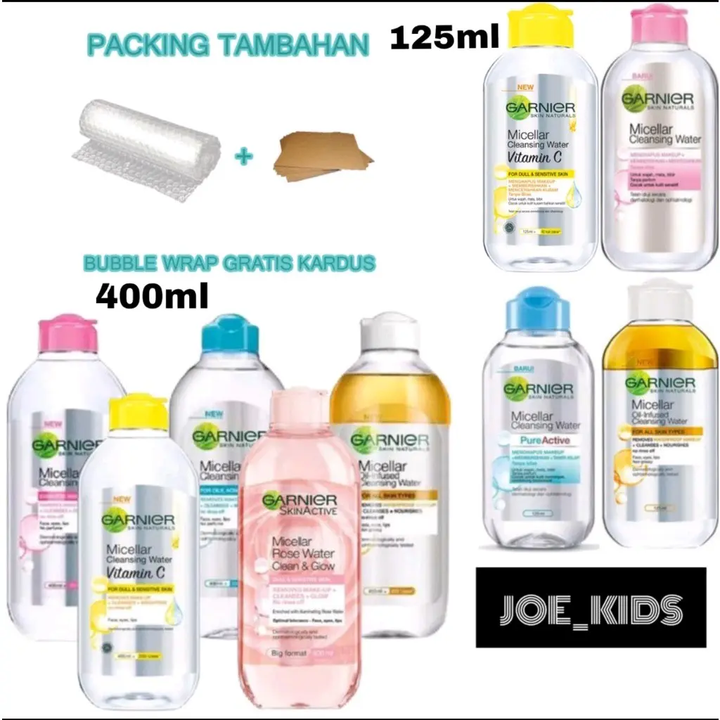 Garnier Micellar Water Sensitive / Acne / Oily 125ML / 400ML
