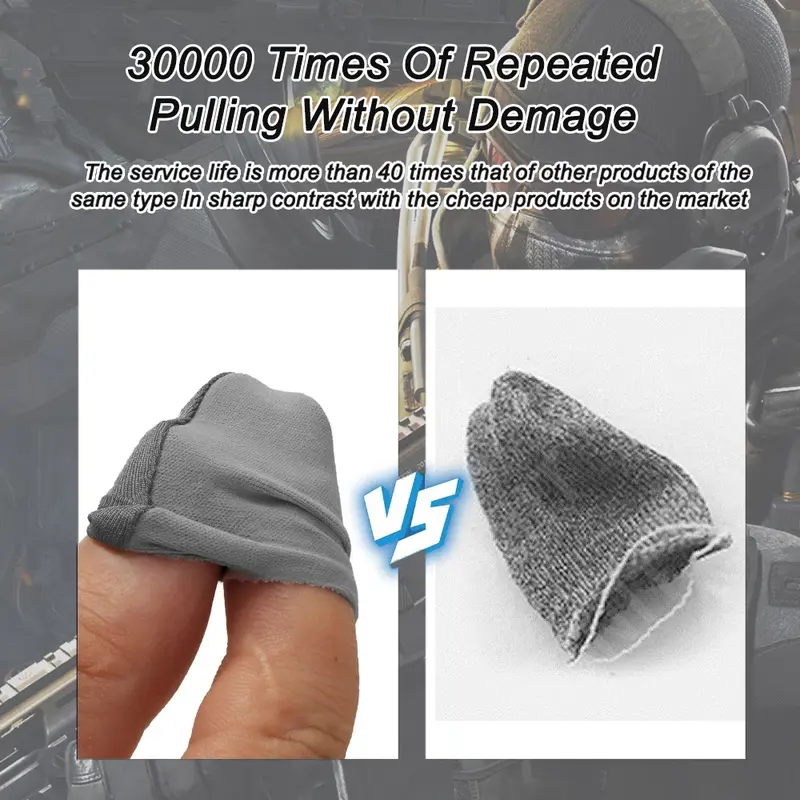 BlueWow Sarung Jari Game Ujung Jari Ganda Antiselip Alat Ajaib Kain Perak Ultra Tipis Sarung Jari Anti Keringat PUBG COD 4