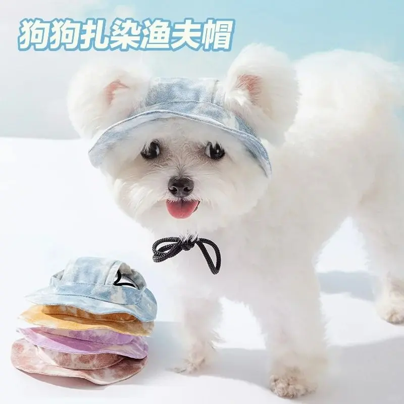 Mũ Thú Cưng Cho Chó, Mũ Bucket Tai Dễ Thương Chống Nắng Mùa Hè, Thích Hợp Cho Mèo Và Chó chó Con, Năm 2025, Chống Nắng