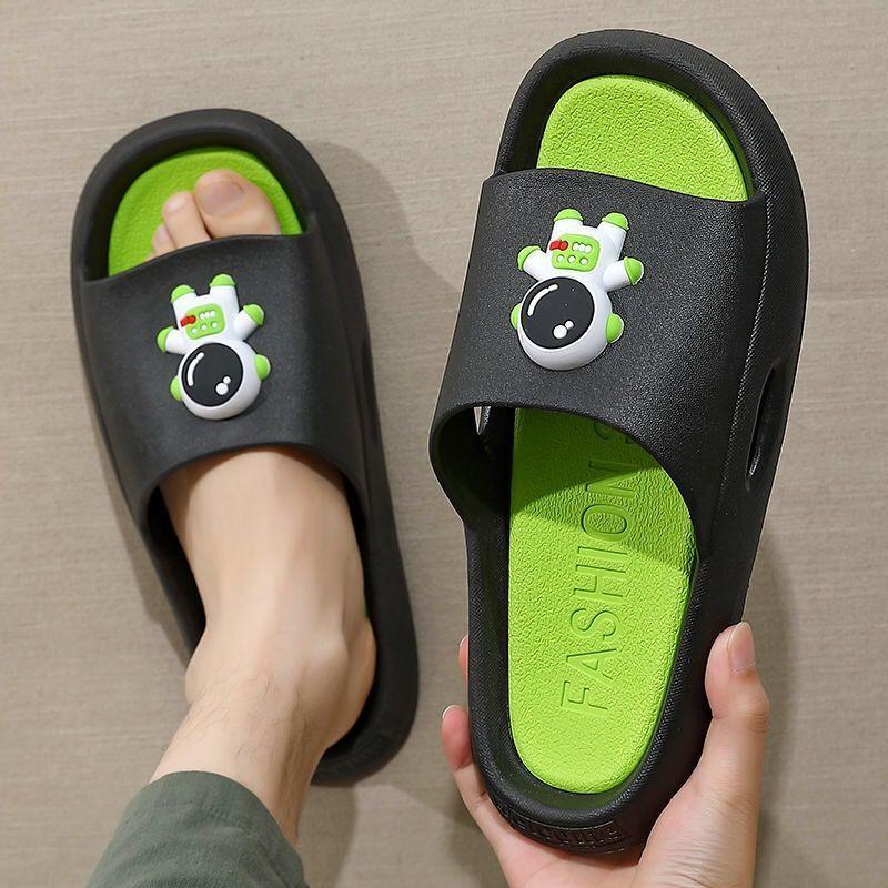 Cute Men Home Slippers Flops Women Soft Eva Thick Sole Slides Summer Sandals Couples Non Slip Bathroom Shoe 3