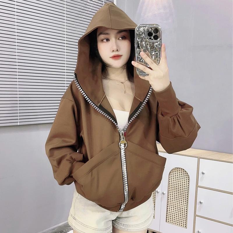 Áo khoác khóa to thun PC cao cấp dày mát Hottrend thời trang nữ - Top 3