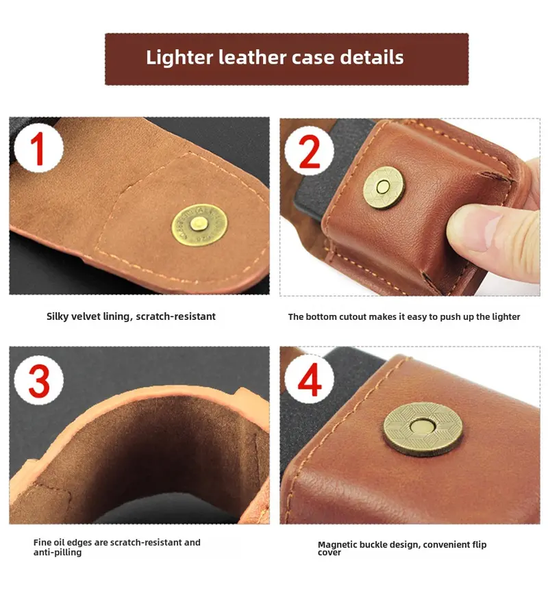 Product Introduction of Vỏ bảo vệ bật lửa, bao da, dành cho bật lửa 5