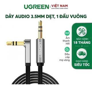  Dây Audio 3.5mm UGREEN AV119 | Dây TPE  | 1 đầu vuông 90 | Bảo Hành 18 Tháng 1 Đổi 1 10597 10598 10599 10728 10729 