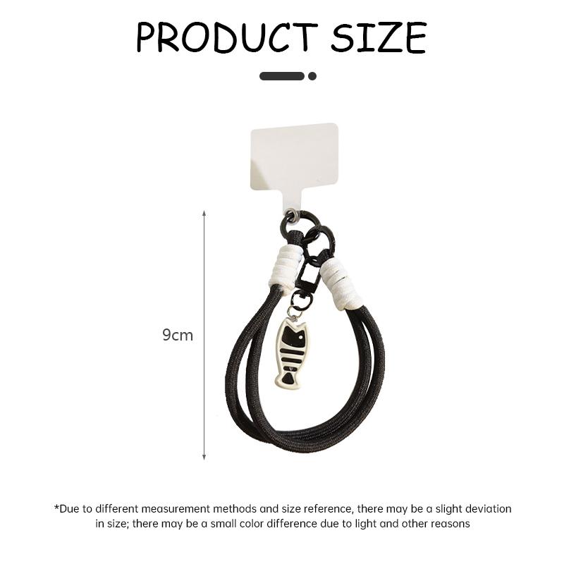 【COD】[Model Terbaru]Ikan Kecil Ponsel Kucing Lanyard Phone Case Woven Pendant Kamera Pendek Phone Lanyard