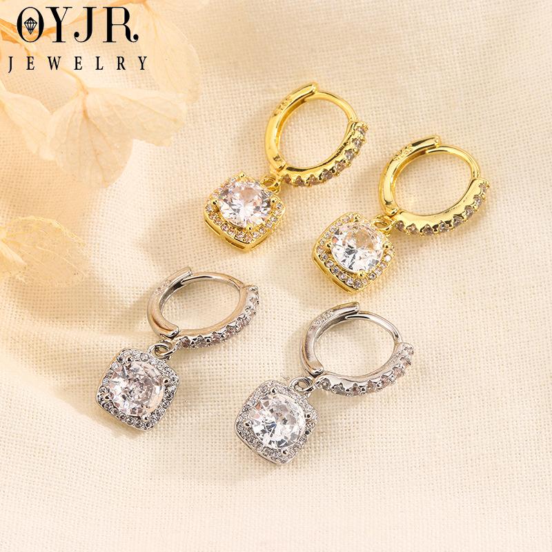 OYJR bông tai lấp lánh vĩnh cửu Khuyên Tai Không Gỉ Bống Tai Titan Nữ Sành Điệu Phụ Kiện Trang Sức khuyên tai girl phố tiktok nhẫn cầu hôn nhẫn cưới đẹp 2024