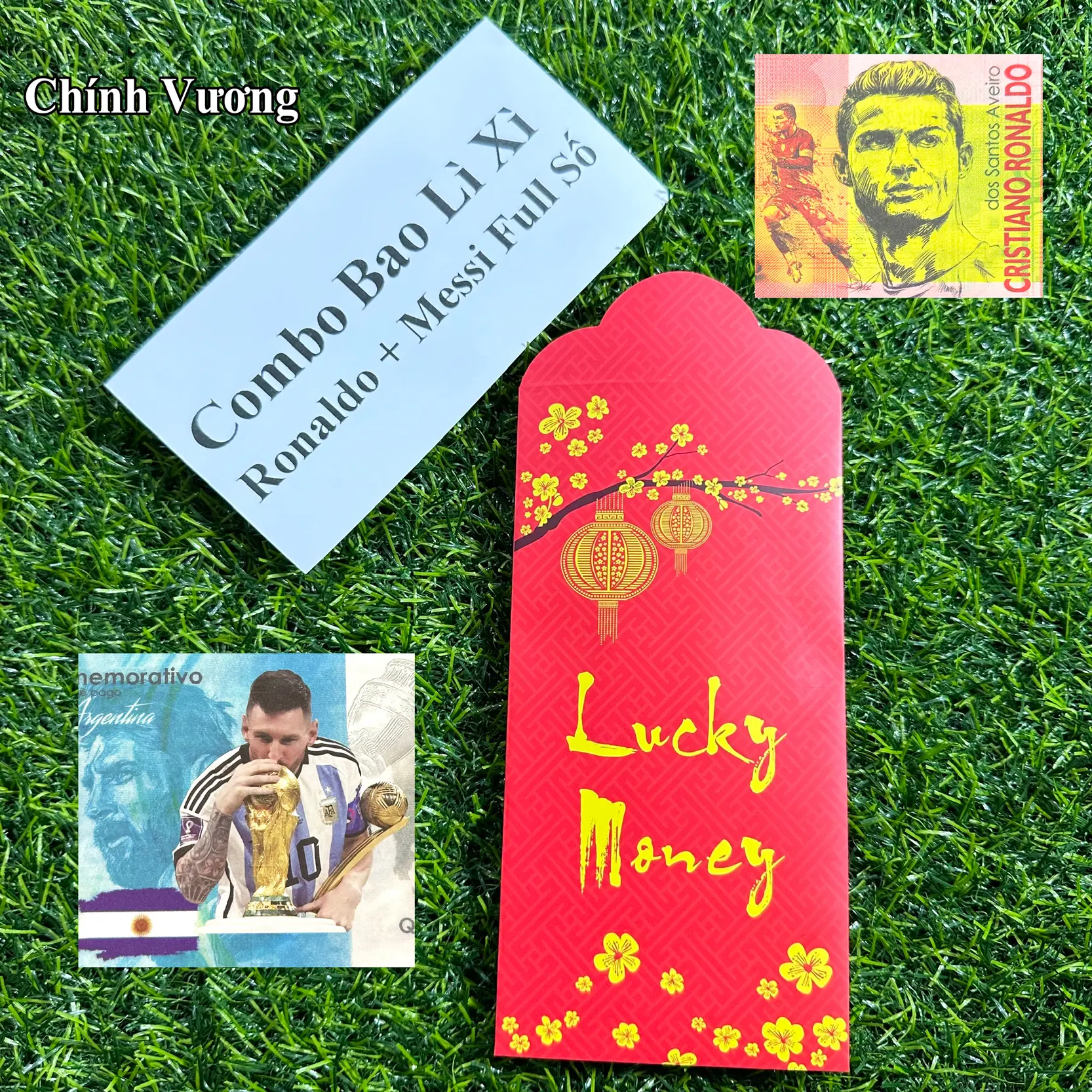Combo bao lì xì [M10 và CR7 Seri Full Số] cho fan yêu bóng đá
