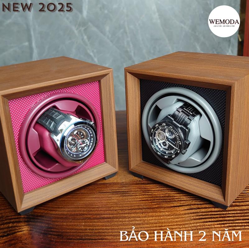 (New 2025) Hộp đựng đồng hồ cơ 1 xoay bằng gỗ cao cấp mẫu mới nhất 2025 Bảo hành 2 năm