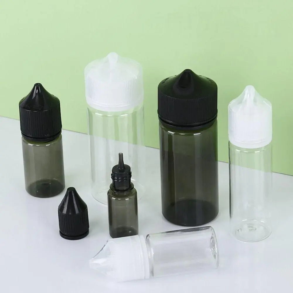 Aittle Portable 10/30/50/100ml Oil Filling Bottle Plastic PET Pointed ...