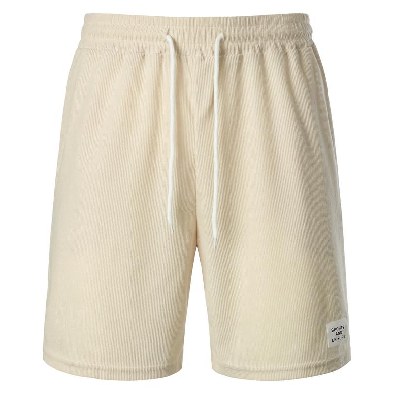 Product Introduction of 2025 Summer new solid color lace-up sweatpants corduroy simple quarter shorts men's shorts casual pants spot selu  ar  kargo mens  jeans 11