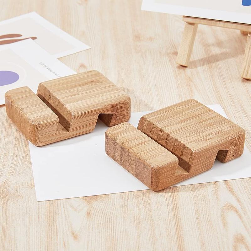 Wooden Phone Holder, 1 Count Portable Desktop Phone Stand, Multifunctional Phone Holder for Home & Office, Phone Accessories for iPhone & Android, Mount 3