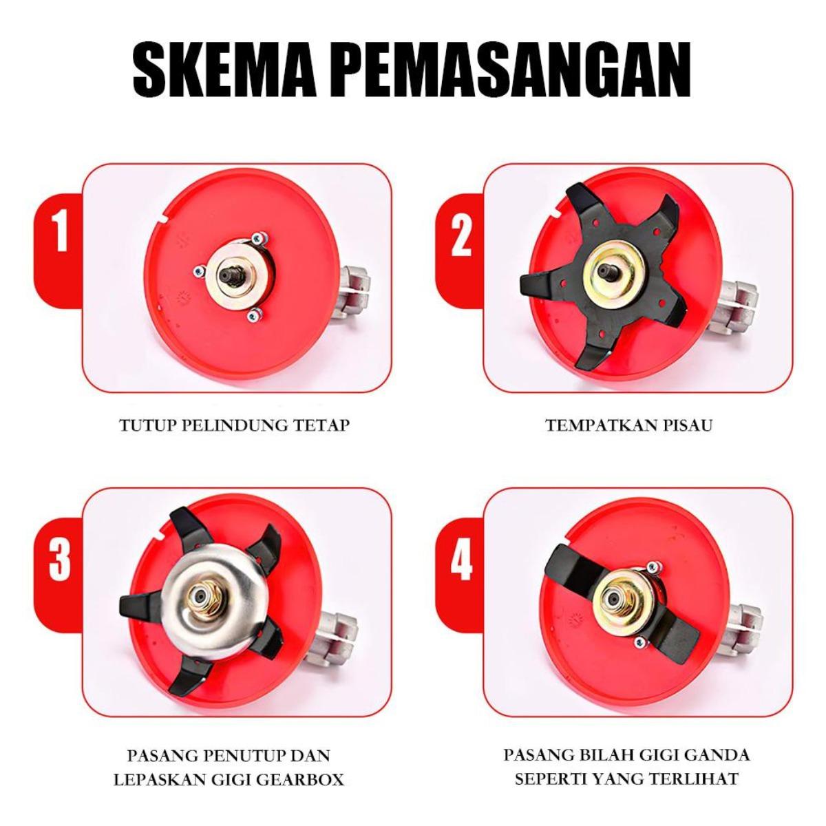 Pisau Pemotong Rumput Multifungsi 5-in-1, Disc Weed Cutter Tahan Karat 5.5cm, Head Trimmer Amfibi, Alat Potong Kebun Premium, Aksesori Taman Ergonomis, Disc Pemotong Rumput Paduan Tahan 5 Tahun, Peralatan Berkebun Modern & Efisien