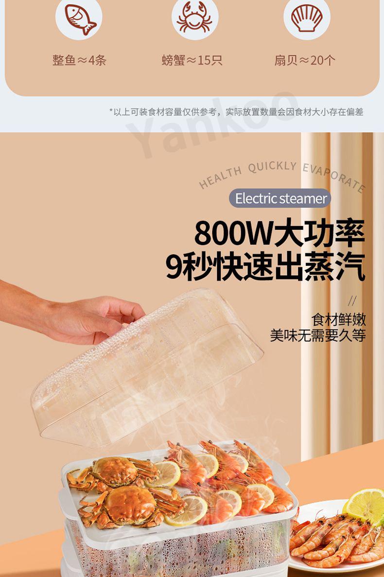 Product Introduction of 【Ready Stock】Xinfei Intelligent Electric Steamer 24L High-capacity Three layers Touch panel 60 minute timing Rapid steam release Prevent dry burning Household fully automatic multifunctional electric steamer 14