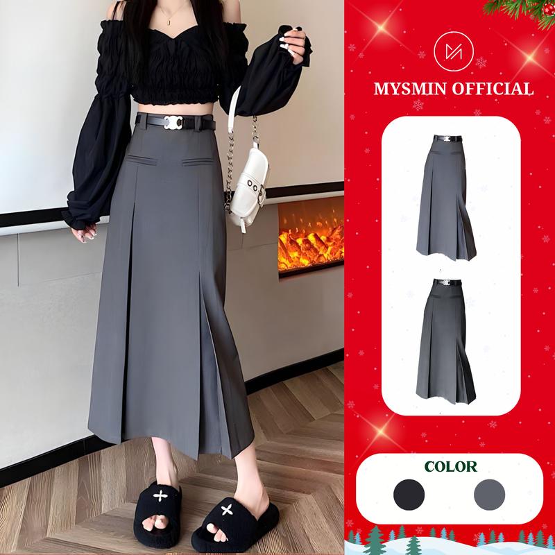    Tặng kèm đai  Chân váy xếp ly dáng dài Y2K 85cm  chất RUBY GOLD cao cấp TA-226. chanvay dangdai 