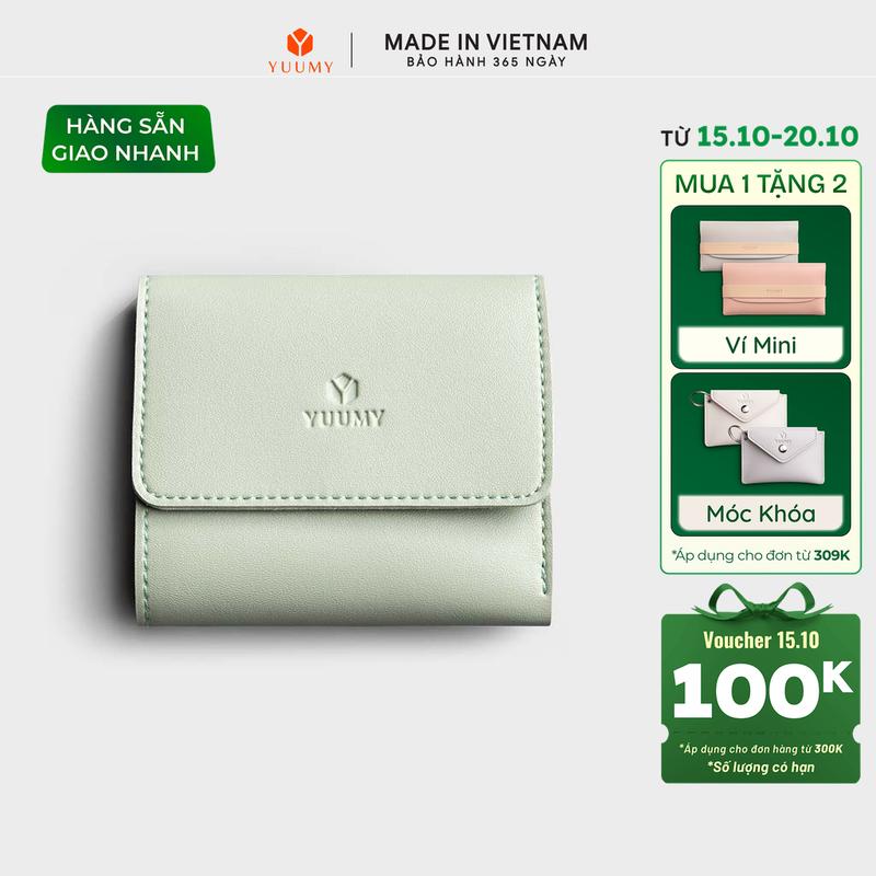 Ví Yuumy (  Thời trang nữ Gập 3 dáng cầm tay nhỏ gọn - Ví da Seasand YV85 )