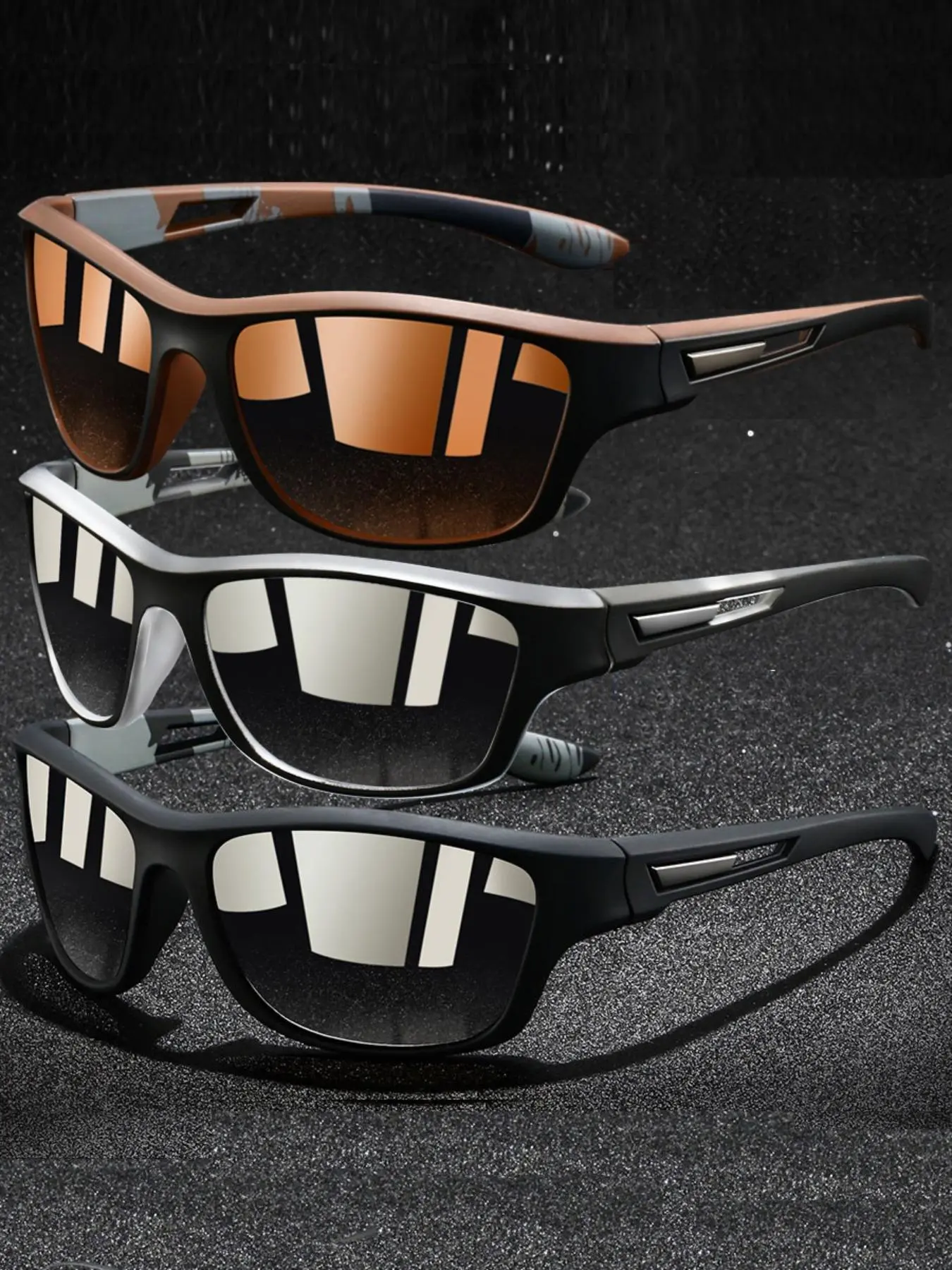 Unisex Vintage Trendy Sunglasses, Retro Outdoor Sports Wrap Around Frame Sunglasses, Fashionable Sunglasses for Men & Women for Travel Use